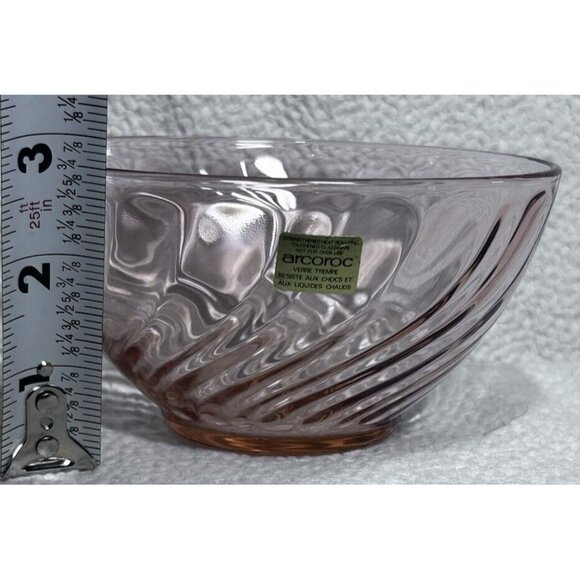 Arcoroc France 20 Piece Set Rosaline Swirling Pattern  Light Pink Vintage 1980s - Picture 4 of 16